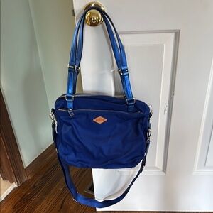 Blue Nylon Shoulder Bag